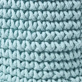 Homescapes Aufbewahrungskorb Gestrickt 37 x 37 x 21 cm Hellblau