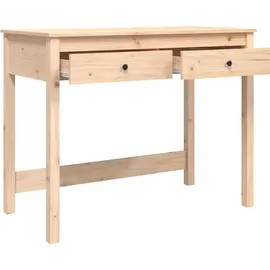 vidaXL Schreibtisch Kiefer massiv / Braun