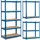 Humberg Regal Kellerregal Lagerregal Schwerlastregal mit Stahlgestell Metall Belastbar bis 875 kg 5 Ablagen 40 x 90 x 180 cm Blau