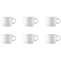 Thomas Porzellan Tasse Kaffee-Obertasse - TREND Weiß - 6 Stück, Porzellan, Porzellan, spülmaschinenfest und mikrowellengeeignet weiß