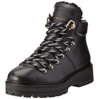 Tommy Hilfiger Leather Outdoor Flat Boot FW0FW06725 Niedrige Stiefel, Schwarz (Black), 37 EU