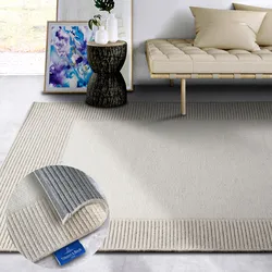 Wollteppich VILLEROY & BOCH "Johann", beige (creme), B:160cm H:5mm L:230cm, Schurwolle, Teppiche, Schurwolle, Wolle, Natur, Wohnzimmer, Schlafzimmer, Boho, Skandi