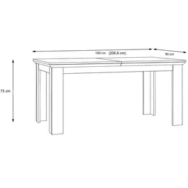 Die Möbelfundgrube ILOPPA 160 x 75 x 90 cm Eiche