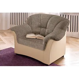 DOMO collection Sessel »Flores« wahlweise mit Federkern (nicht bei Microfaser PRIMABELLE®-Struktur), beige