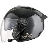 Motorrad Open Face 3/4 Helm Bluetooth Moto Helmets ECE-Zulassung Moped Mofa-Helm Chopper Pilot Biker D,L