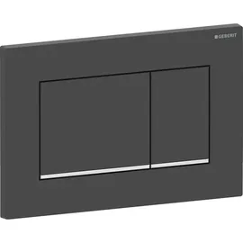 Geberit Sigma30 Betätigungsplatte für 2-Mengen-Spülung schwarz matt lackiert/hochglanz-verchromt 115.883.14.1