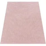 KADIMA DESIGN FLACHWEBTEPPICH, einfarbig, aus Polypropylen, Rosa 80 x 150 cm