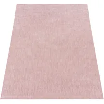 KADIMA DESIGN FLACHWEBTEPPICH, einfarbig, aus Polypropylen, Rosa 80 x 150 cm