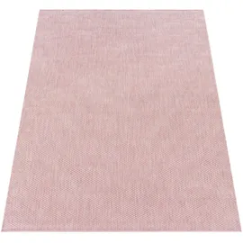 KADIMA DESIGN FLACHWEBTEPPICH, einfarbig, aus Polypropylen, Rosa 80 x 150 cm
