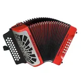 Akkordeon Diat Knöpfe Hohner Chromatisches Klavier-Akkordeon Compaddy FBBEB Rot Silver Grill.