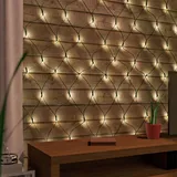 Mojawo 100er LED-Lichternetz warmweiß Innen Aussen Timer Batterie