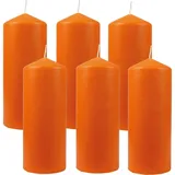 HS Candle Stumpenkerzen Ø8cm 6er Pack Ocker