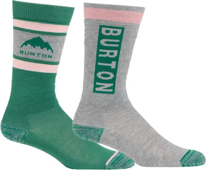 BURTON KIDS WEEKEND MIDWEIGHT 2 PACK Socken 2026 soft sage - S/M