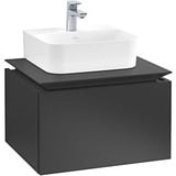 Villeroy & Boch Legato Waschtischunterschrank B73100PD 60x38x50cm, Black Matt Lacquer