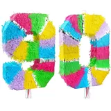 Pinata Zahl 90 bunt pastell