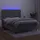 vidaXL Boxspringbett mit Matratze & LED Hellgrau 140x200 cm Samt
