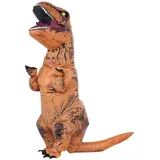 AirSuit® Aufblasbares XXL T-Rex Kostüm für Kinder | Größe 120 bis 150cm | Dinosaurier Kostüm | Aus strapazierfähigem Polyester - Angenehm zu tragen | Inklusive Aufblassystem | OriginalCup®.