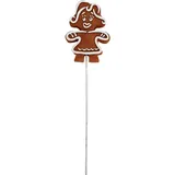 Figurendiscounter Figur Pfefferkuchen Frau Stecker 20,5 x 6 x 1 cm braun