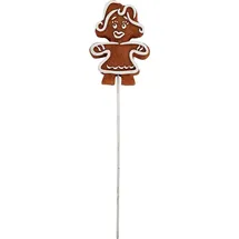 Figurendiscounter Figur Pfefferkuchen Frau Stecker 20,5 x 6 x 1 cm braun