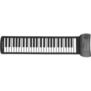 Jectse Roll-Up-Piano, 49 Tasten, Faltbares Keyboard, Tragbares MIDI-Piano, Wiederaufladbares USB-Soft-Roll-Out-Piano mit 4D-Surround-Sound FüR, AnfäNger