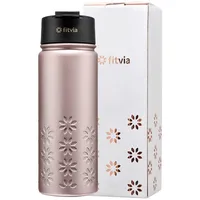 Fitvia Thermoflasche Rosé Metallic 500 ml – Isolierbehälter aus