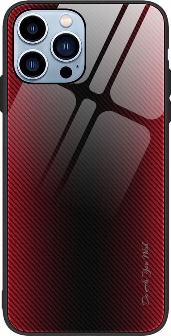 König Design Hülle Handy Schutz für Apple iPhone 12 13 14 Pro Max mini Plus Case Glas Cover (iPhone SE (2022), iPhone SE (2020), iPhone 8, iPhone 7), Smartphone Hülle, Rot