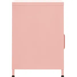 vidaXL Nachtschrank Rosa 35 x 35 x 51 cm Stahl
