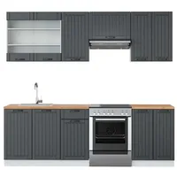 Vicco Küchenzeile Fame-Line 240 cm Eiche weiß