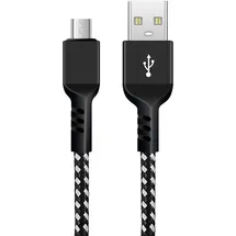 Maclean Brackets Maclean MCE483 USB zu MicroUSB-Kabel USB Ladekabel 2m Fast Charge 5V/2.4A Datenkabel Schnellladekabel High Speed Nylon Geflochten Anschlusskabel Datenübertragung (USB zu MicroUSB 2m)