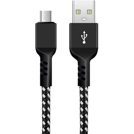 Maclean Brackets Maclean MCE483 USB zu MicroUSB-Kabel USB Ladekabel 2m Fast Charge 5V/2.4A Datenkabel Schnellladekabel High Speed Nylon Geflochten Anschlusskabel Datenübertragung (USB zu MicroUSB 2m)