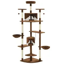 vidaXL Katzen-Kratzbaum 203 cm braun und weiß