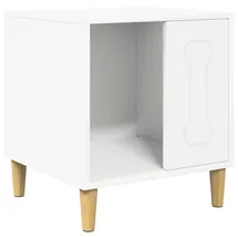 vidaXL Hundehütte 44 x 42 x 49 cm Holz Weiß