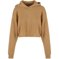 URBAN CLASSICS Oversized Cropped Light Terry Kapuzenpullover Union Beige