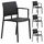 Idimex Gartenstuhl TERRA 55 x 52 x 81 cm schwarz 4 St.