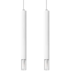 minimalistische Pendelleuchte WEZYR 2 weiß