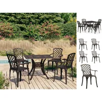 vidaXL 5-tlg. Bistro-Set Aluminiumguss Bronzen