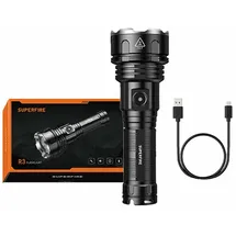 SuperFire R3 P90 2000lm Usb Taschenlampe - Black - One Size
