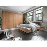 Schlafzimmer Kombination in Kernbuche Massivholz und Anthrazit modern (vierteilig)