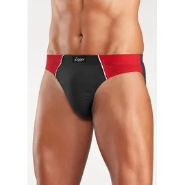 LE JOGGER Slip LE JOGGER, Herren, Gr. 5 (M), blau (navy, grau), Jersey, Obermaterial: 100% Baumwolle, unifarben, körpernah, Unterhosen, mit kontrastfarbenen Highlights