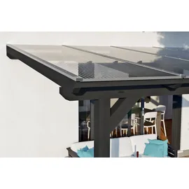 SKANHOLZ Terrassenüberdachung Bormio 648 x 250 cm anthrazit