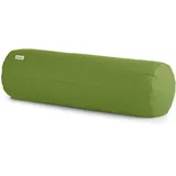 basaho Yoga Bolster Yogarolle | Bio-Baumwolle | Buchweizenschalen | Abnehmbarer und waschbarer Bezug | Yoga Rolle Yogakissen (Blattgrün)