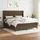 vidaXL Boxspringbett mit Matratze Dunkelbraun 160x200 cm Stoff