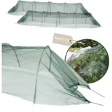 Lemodo Pflanztunnel 2er Set mit Metallbögen, Gartentunnel 250x60x55cm, Netztunnel