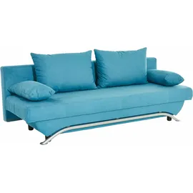 Jockenhöfer Schlafsofa Kunstleder 2-Sitzer Blau