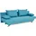 Jockenhöfer Schlafsofa Kunstleder 2-Sitzer Blau