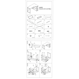 Hti-Living Eckschreibtisch Mona Sonoma /schwarz