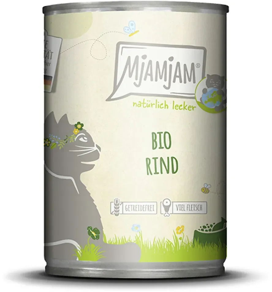 MjAMjAM - BIO für Katze 400g MjAMjAM Katze Sparpaket 12x400g BIO Rind