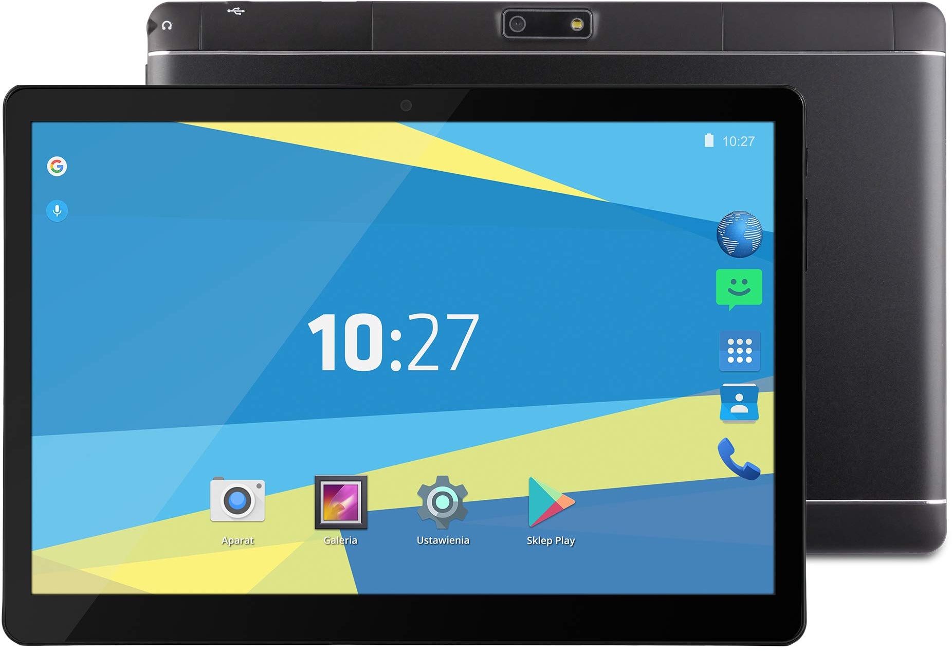 Overmax Tablet LTE 2 GB RAM 4-Kern-Prozessor 14 GHz 16 GB Speicher Langlebiger Akku 5000 mAh Android 8.1 Oreo Navigation GPS 10-Zoll-Display und Kamera 8 und Mpix OV-QUALCORE 1027 4G