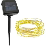 zeitzone Solar Lichterkette Außen LED Wetterfest Warmweiß 2 Modi Garten, Balkon, : 100 LEDs Größe: 100 LEDs