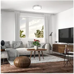 LED Deckenleuchte, silberfarbig, 1xLED/18W